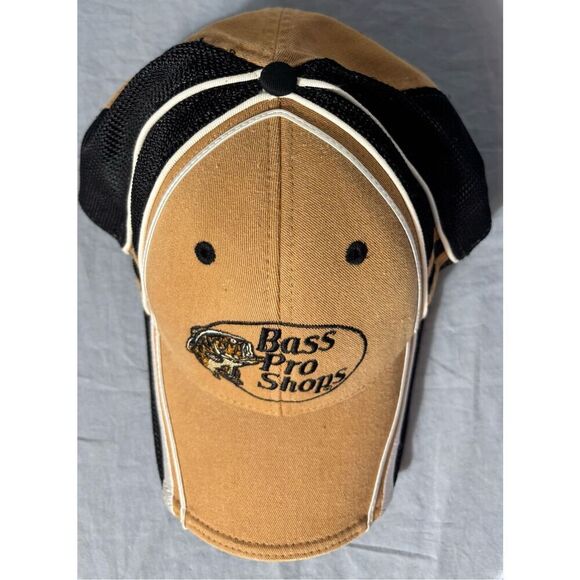 Bass Pro Shops Ball Cap Hat Brown One Size Adjustable Unisex Adult Mesh - Picture 3 of 8